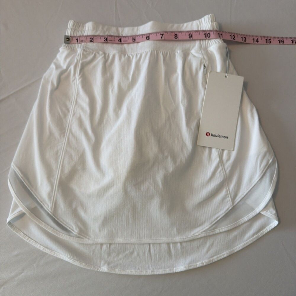 NWT Lululemon Sz 2 Long Hotty Hot HR High-Rise White Athletic Skirt Skort Tennis - Picture 6 of 16
